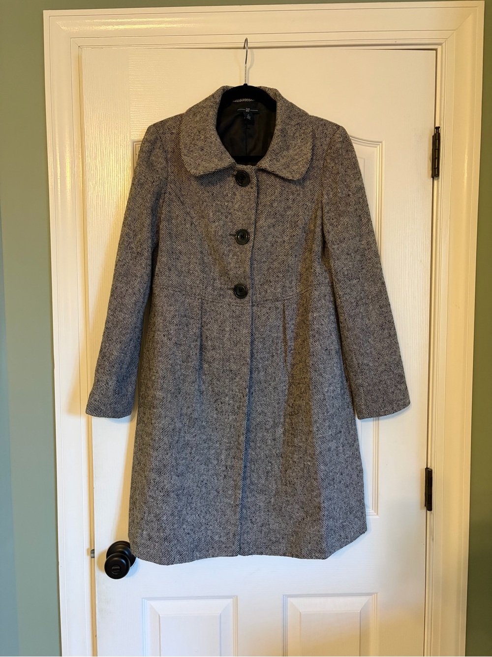 GAP Gray Tweed A-Line Pea Coat
